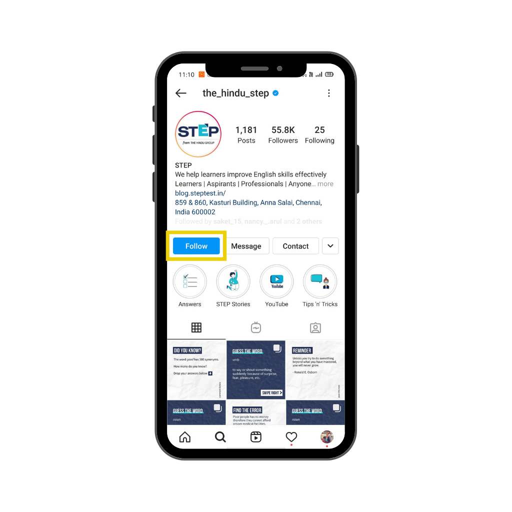 Screenshot Instagram